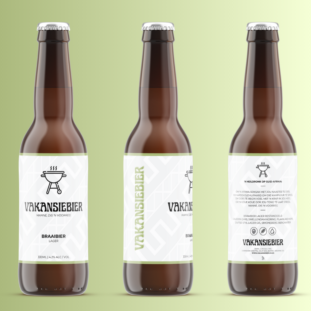 VakansieBier Braaibier – ‘n gladde Lager Craft Beer wat ideaal is vir braai en enige geleentheid.